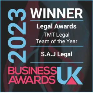 S.A.J Legal awarded TMT Legal Team of the Year 2023 at UK Business Awards